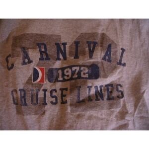 Carnival Cruise lines 1972 adult‎ S t-shirt Gray